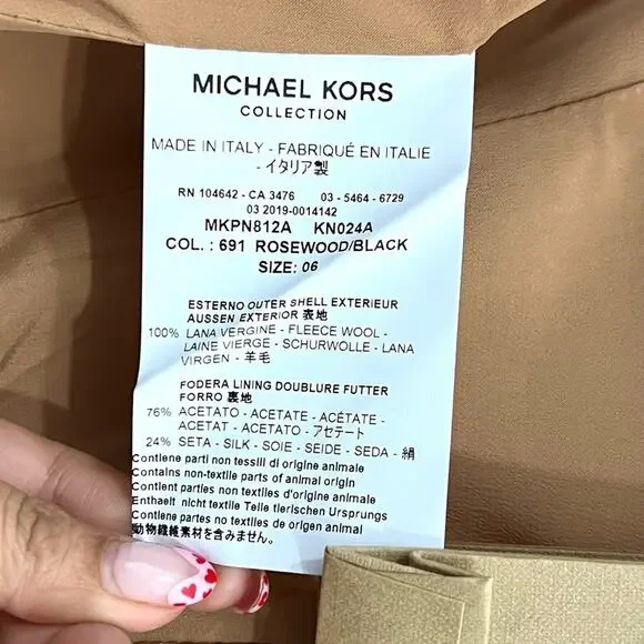 NWT NEW Michael Kors Two-Button Bold Plaid Wool Blazer - Picture 11 of 13